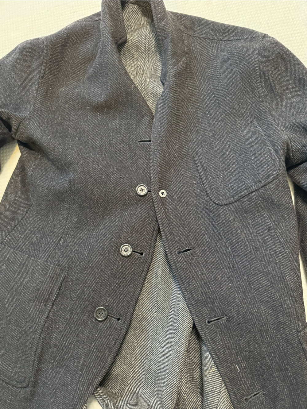 Dolce & Gabbana reversible made in Italy  Men's Gray Herringbone Blazer - Picture 10 of 14